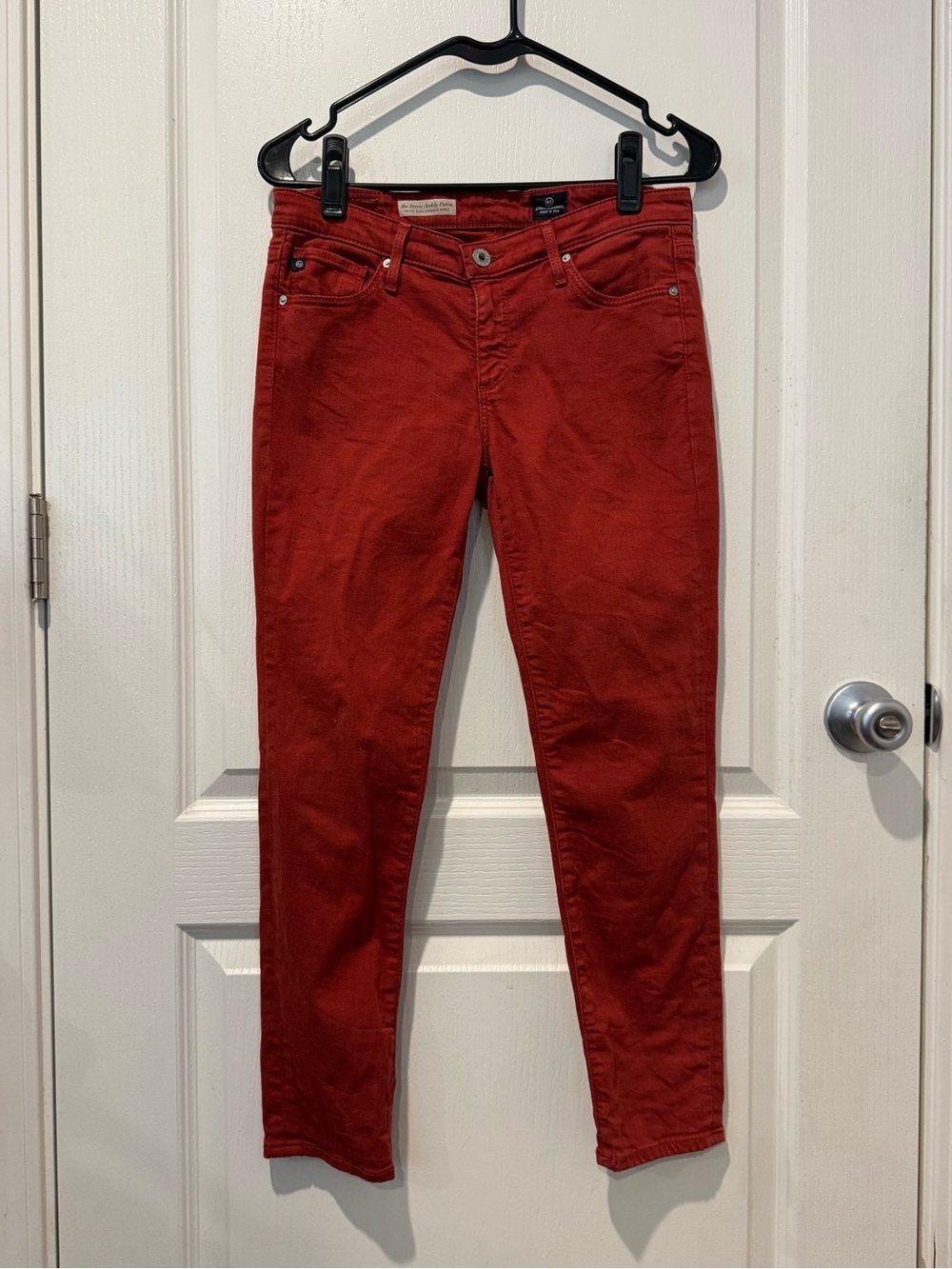 Ag Adriano Goldschmied Women's Deep Red Skinny Jeans